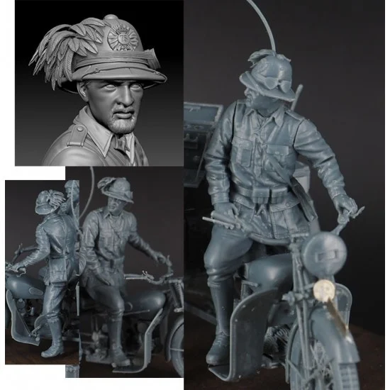 CIX Models M051 1/35 Italian Bersagliere for Guzzi 32 Motorcycle - Model Motorcycles