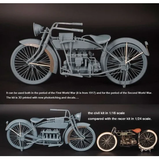CIX Models MBIG16001 1/16 Henderson 4-cylinder Motorcycle Civil Version