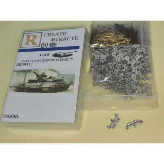 R Model 35008L 1/35 Soviet T-64 Tank Metal Track Links w/Pins