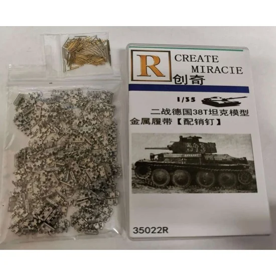 R Model 35022R 1/35 German PzKpfw 38(t) Metal Track w/Pins - Military Vehicles & Tanks