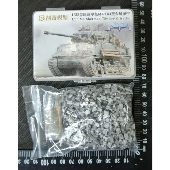 R Model 35173G 1/35 US Sherman M4A3E8 [T84] Metal Tracks w/Pins - Military Vehicles & Tanks