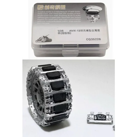 R Model 35226 1/35 French AMX-13 Tank Metal Tracks [Rubber-Padded]