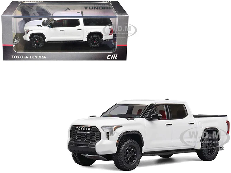 Toyota Tundra Pickup Truck White 1/64 Diecast Model Car by CM Model - Toyota Models