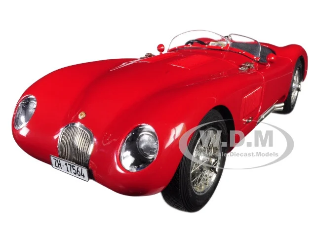 1952 Jaguar C-Type XKC 023 Red Limited Edition to 1,000 pieces Worldwide 1/18 Diecast Model Car by CMC