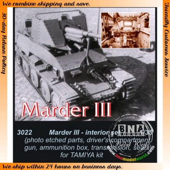 CMK 3022 1/35 Marder III Interior Set for Tamiya - Military Vehicles & Tanks