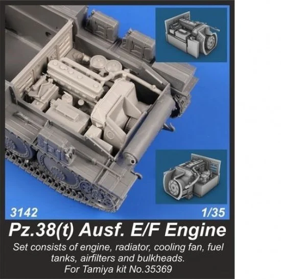 CMK 3142 1/35 Pz.38(t) Ausf. E/F Engine Detail Set for Tamiya kits - Military Vehicles & Tanks