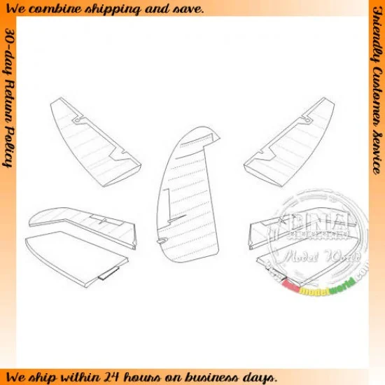CMK 4265 Control Surfaces set for 1/48 WWII British Spitfire Mk.I for Tamiya kit - Model Planes