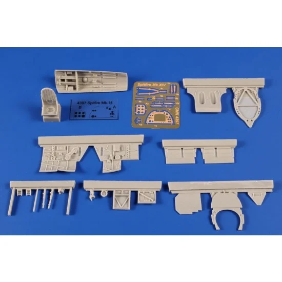CMK 4397 1/48 Supermarine Spitfire Mk.XIV "Bubble Canopy" Cockpit for Airfix kits - Model Planes