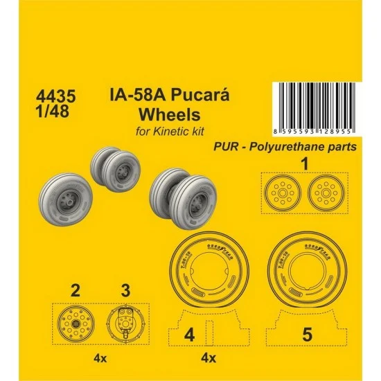 CMK 4435 1/48 Modern IA-58A Pucara Wheels for Kinetic kit