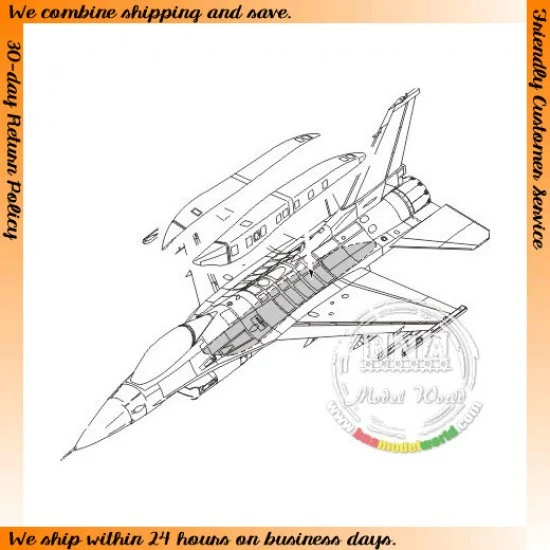CMK 7159 1/72 Lockheed Martin F-16C Conformal Fuel Tank Armament set for Hasegawa/Academy