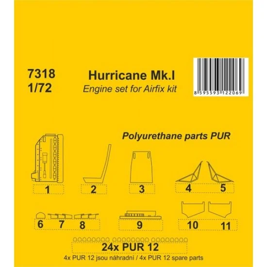 CMK 7318 1/72 Hurricane Mk.I - Rolls-Royce Merlin II Engine set