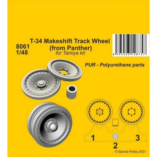 CMK 8061 1/48 T-34 Makeshift Track Wheel (from Panther) for Tamiya kits