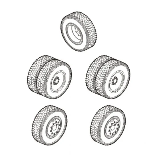 CMK B72094 1/72 SS-100 Gigant - Wheels for Special Armour kit