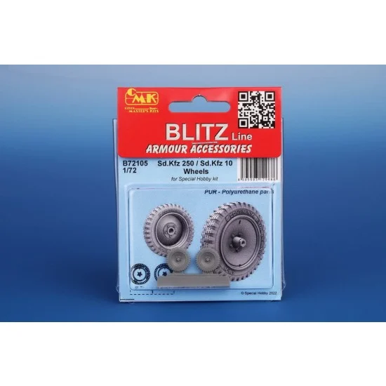 CMK B72105 1/72 SdKfz 250 / SdKfz 10 Wheels for Special Hobby kits - Military Vehicles & Tanks