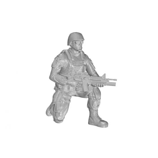 CMK F35322 1/35 Kneeling Soldier (on right knee), US Infantry Squad 2nd Division for M1126 Stryker (pt.1) - Model Figures