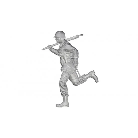 CMK F35335 1/35 WWII US Soldier (101 Airborne) Running with M2 Machine Gun over his Shoulder - Model Figures
