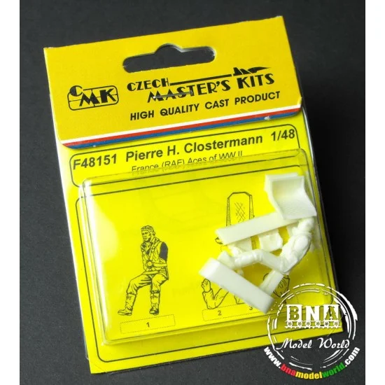 CMK F48151 1/48 French RAF Aces P. Clostermann (1 resin figure for Tempest) - Model Figures