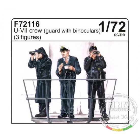 CMK F72116 1/72 German U-VII Crew (Guard with Binoculars) (3 Figures)