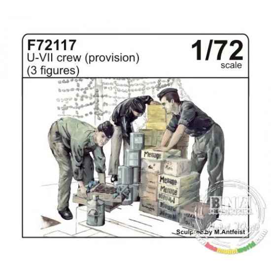 CMK F72117 1/72 German U-VII Crew (Provision) (3 Figures)