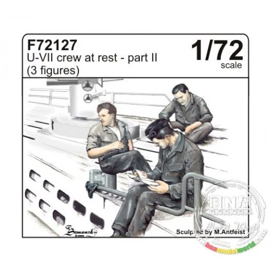 CMK F72127 1/72 German U-VII Crew At Rest Part II (3 Figures)