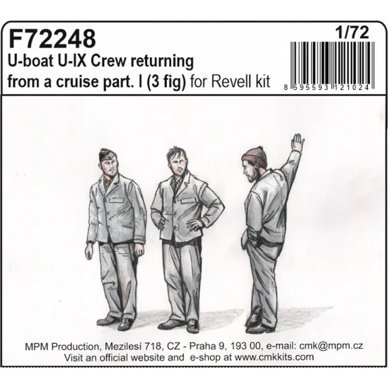 CMK F72248 1/72 U-boat U-IX Crew returning from Cruise part. I (3 figures) for Revell kit