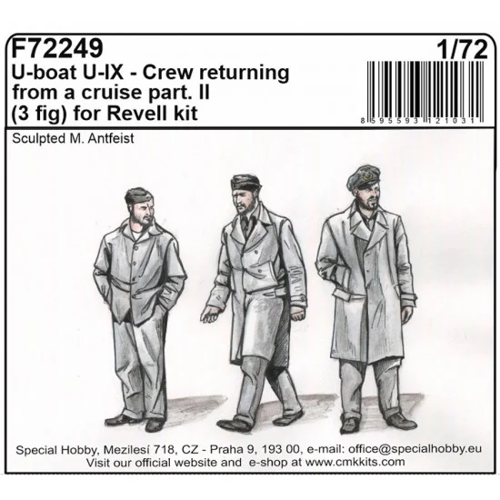 CMK F72249 1/72 U-boat U-IX Crew returning from Cruise part. II (3 figures) for Revell kit