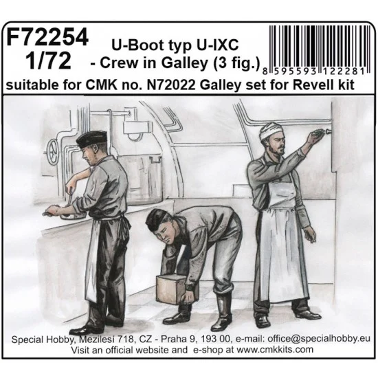 CMK F72254 1/72 U-Boot typ IXC Crew in Galley (3 figures)