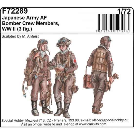 CMK F72289 1/72 WWII Japanese Army AF Bomber Crew Members (3 figures) - Model Figures