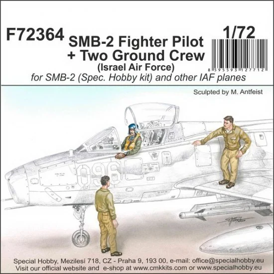 CMK F72364 1/72 Israel Air Force SMB-2 Fighter Pilot & Ground Crews (3 figures)