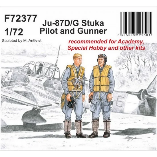 CMK F72377 1/72 WWII Junkers Ju-87D/G Stuka Pilot and Gunner