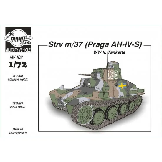 CMK MV102 1/72 WWII Strv m/37 (Praga AH-IV-S) Tankette Full resin kit