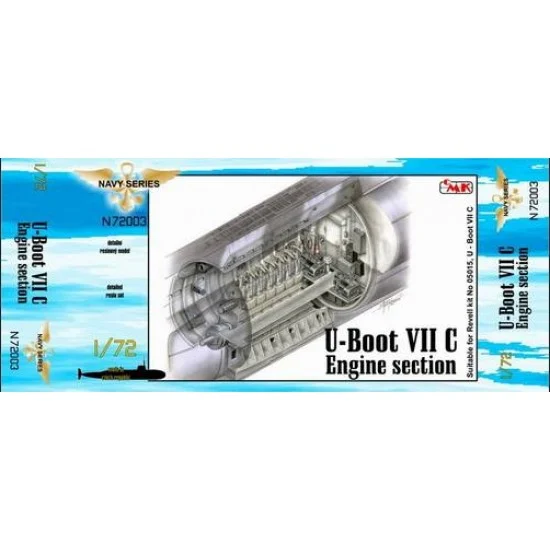 CMK N72003 1/72 German U-Boot VII Engine Section V for Revell #05015