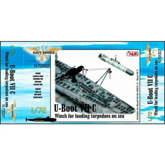 CMK N72007 1/72 German U-Boot VII Winch for Loading Torpedoes On Sea for Revell #05015
