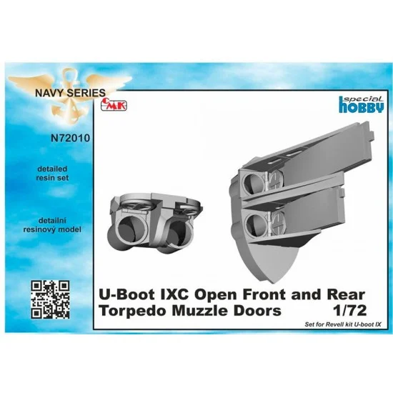 CMK N72010 1/72 U-Boot IX Open Front and Rear Torpedo Muzzle Doors for Revell kit