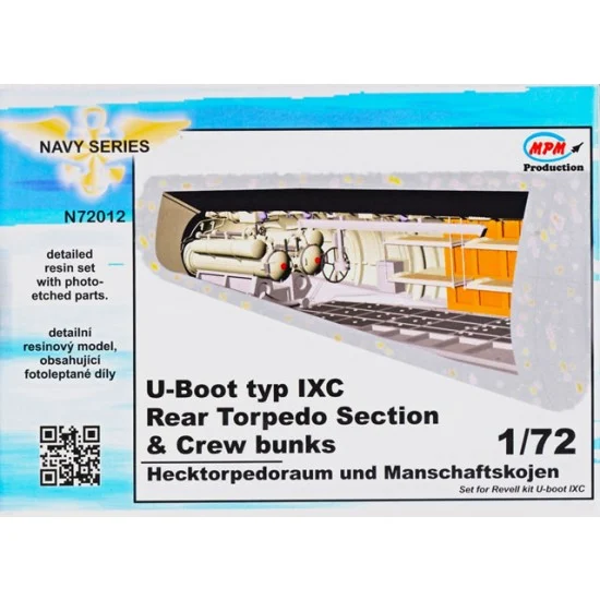 CMK N72012 1/72 U-Boot Type IX Rear Torpedo Section & Crew Bunks for Revell #05114 kit
