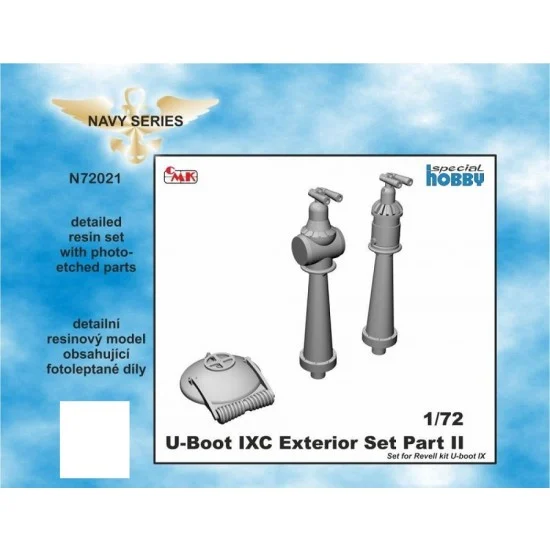 CMK N72021 1/72 U-Boot IX Exterior Set Part II, for Revell kit