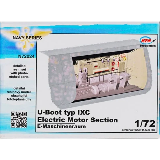 CMK N72024 1/72 U-Boot Type IX Electric Motor Section for Revell #05114 kit