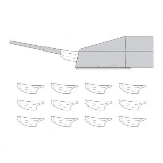 CMK NS013 1/200 Secondary Armament Blast Bags (12pcs) for Trumpeter kits - Model Ships & Boats