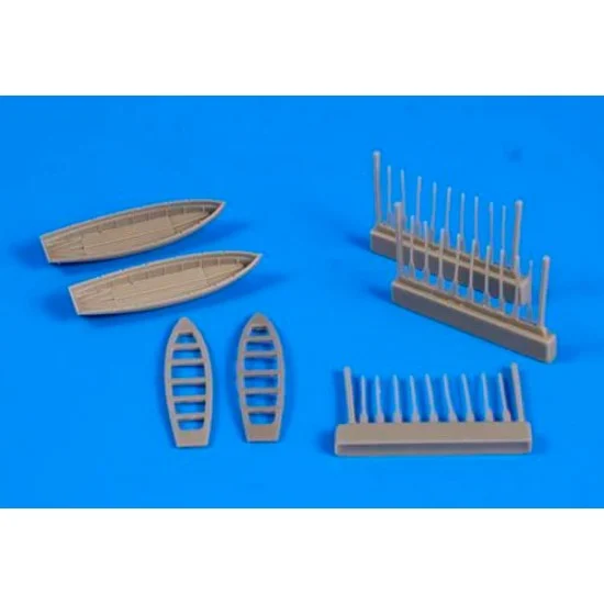 CMK NS015 1/200 6 m Cutter (2pcs) with paddles for Trumpeter kits - Model Ships & Boats