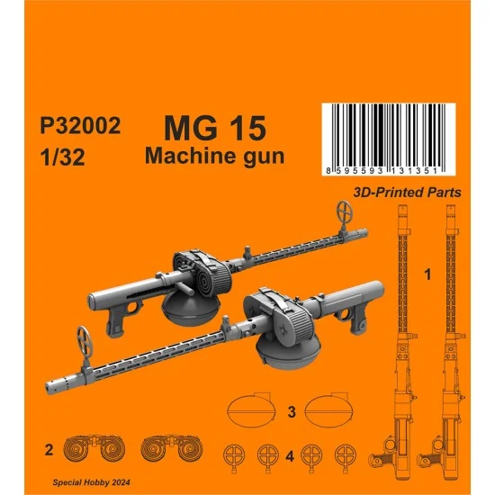 CMK P32002 1/32 MG 15 Aircraft Machine Gun - Model Planes
