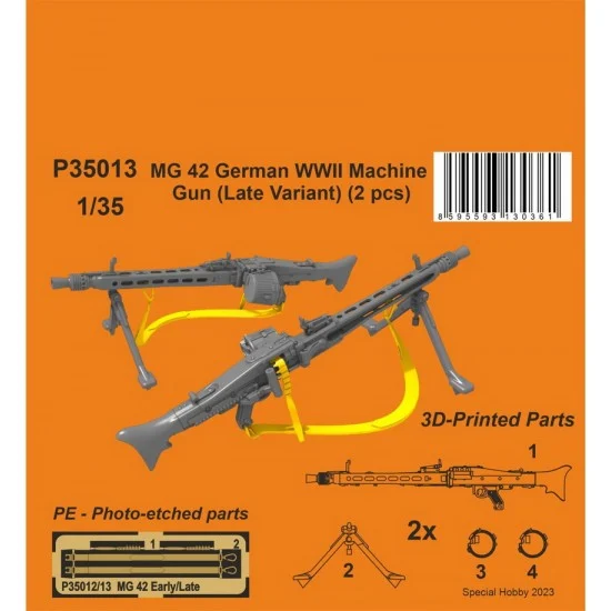 CMK P35013 1/35 WWII German MG 42 Machine Gun (Late Variant) - Model Figures