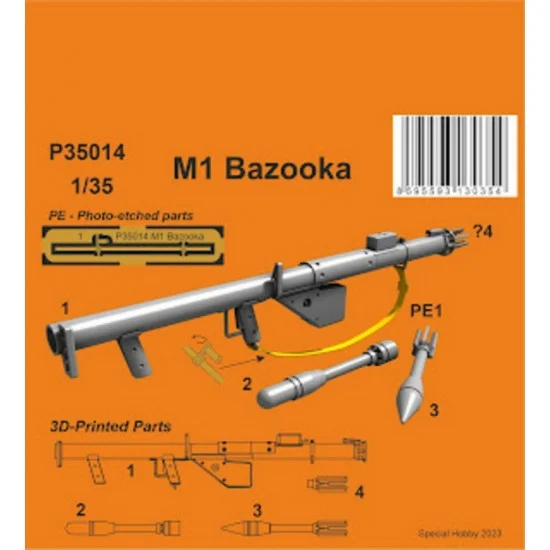 CMK P35014 1/35 M1 Bazooka Recoilless Rocket Anti-tank Weapon
