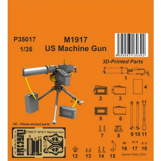 CMK P35017 1/35 M1917 Heavy Machine Gun - Model Figures