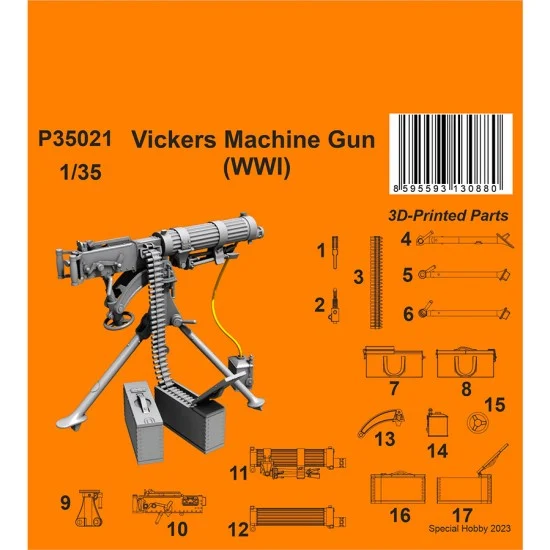 CMK P35021 1/35 WWI Vickers Machine Gun - Military Vehicles & Tanks