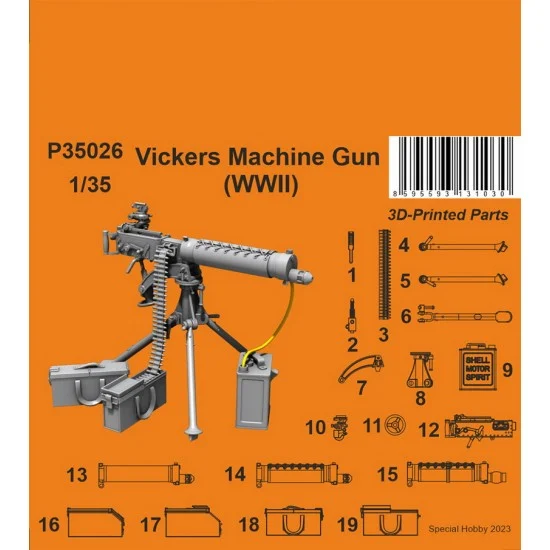 CMK P35026 1/35 WWII Vickers Machine Gun - Military Vehicles & Tanks