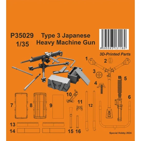 CMK P35029 1/35 Japanese Type 3 Heavy Machine Gun - Military Vehicles & Tanks