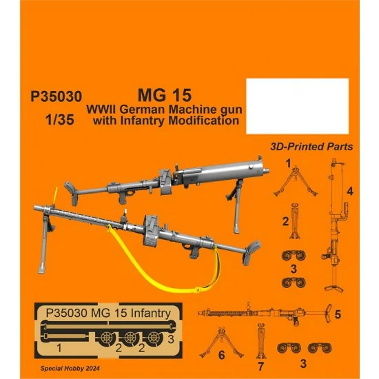 CMK P35030 1/35 MG 15 Machine Gun with Infantry Modification - Model Figures