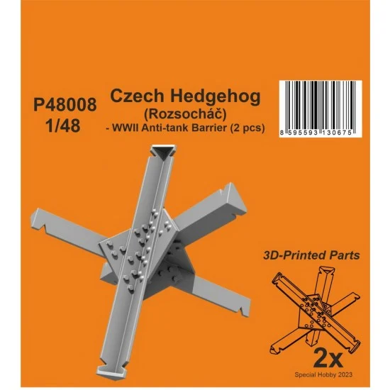 CMK P48008 1/48 WWII Czech Hedgehog (Rozsochac) Anti-tank Barrier (4pcs)