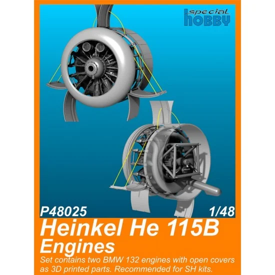 CMK P48025 1/48 WWII German Heinkel He 115A Engines for Special Hobby kits - Model Planes