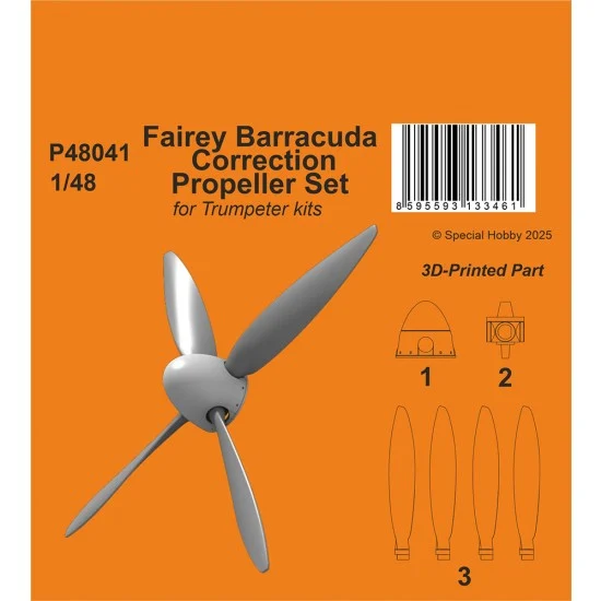 CMK P48041 1/48 Fairey Barracuda Correction Propeller Set for Trumpeter kit - Model Planes